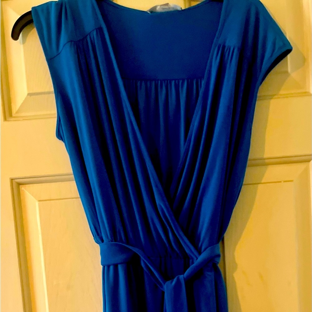 Cobalt blue jersey dress
